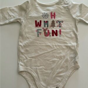 Festive White Kids One Piece